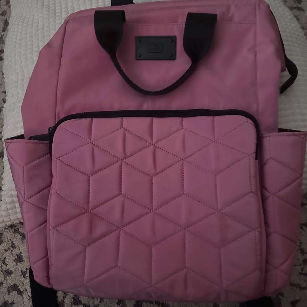 Steve Madden pink backpack diaper bag